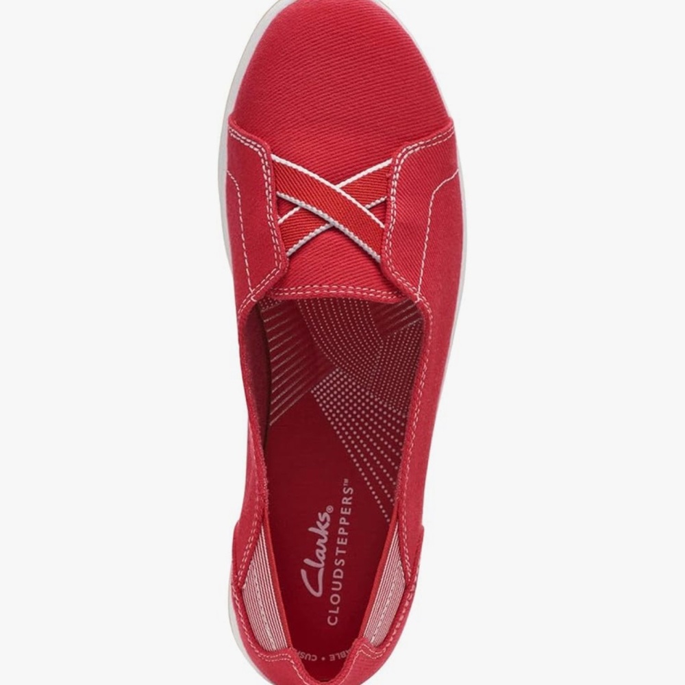 CLARKS Women's Red Slip-On Sneakers